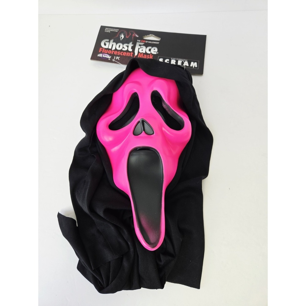 Fun World Ghost Face Mask NWT Scream pink 2019